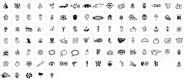 DF Daves Raves Two ITC Regular  glyph index