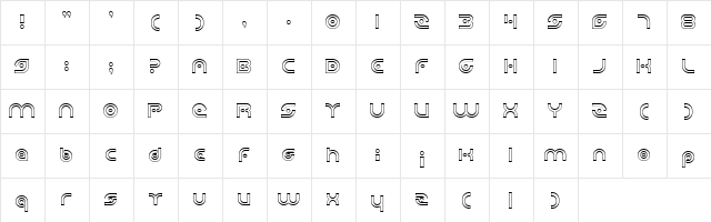 Planetary Orbiter Outline Regular  glyph index
