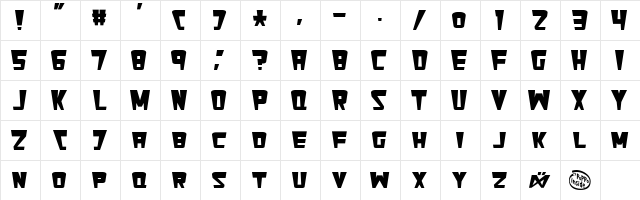 Keroway2000 Regular  glyph index
