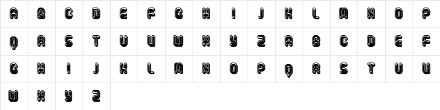 Brigadier Light Regular  glyph index