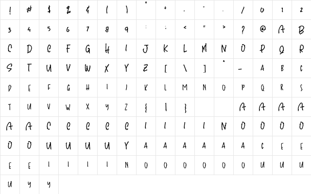 Covid Codec Regular  glyph index