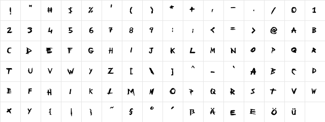 People Are People Regular  glyph index