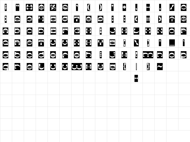 The Machine Gun-Inverse Regular  glyph index