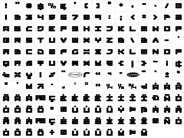 Omega-3 Expanded Expanded  glyph index