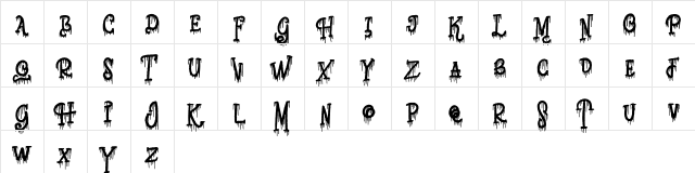 Dead Night FREE Regular  glyph index