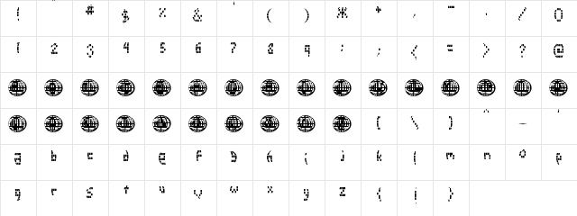 Disco 2000 Regular  glyph index