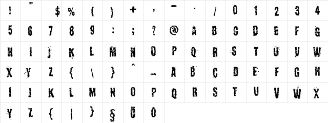 2 Regular  glyph index