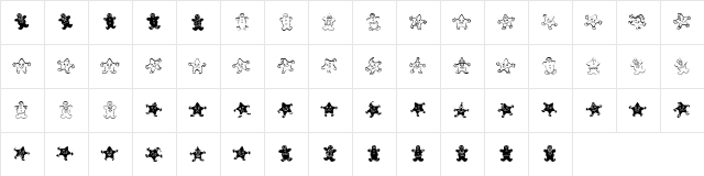 WWGingerbread Regular  glyph index