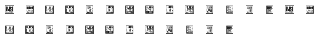 Black Lives Matter Regular  glyph index