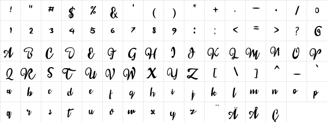 sail tortuga Regular  glyph index