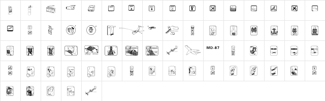 FastenYourSeatBelt Textured Regular  glyph index