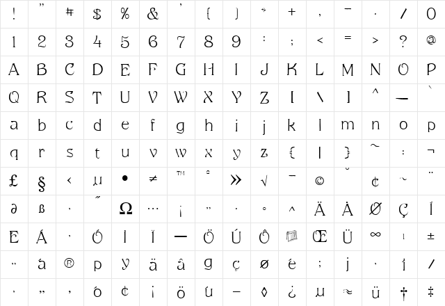 ShelldonPlain.fog fog  glyph index