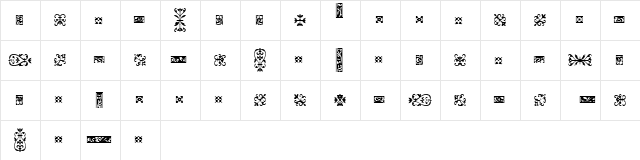 Columbus Regular  glyph index