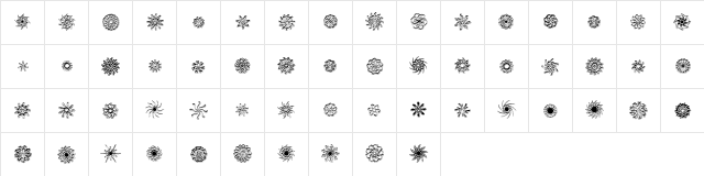 Antique Things-01 Regular  glyph index