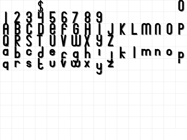 Bingke Jagung DEMO Regular  glyph index