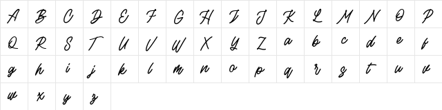 Rottordam FREE Regular  glyph index