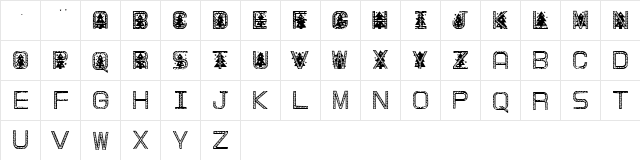 XmasTree II Regular  glyph index