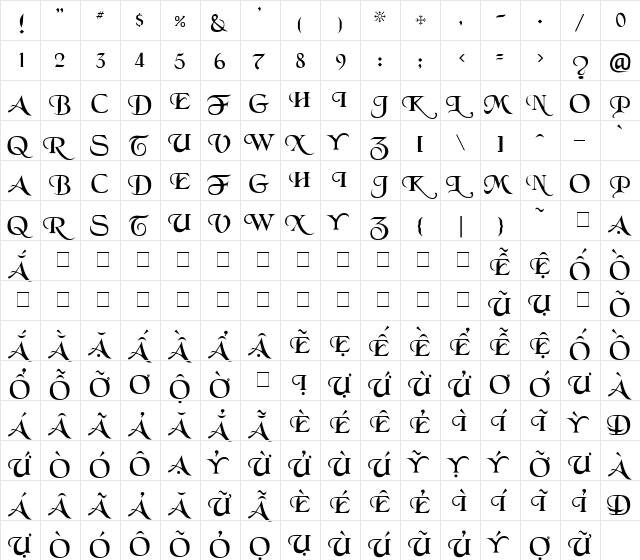 VI Ch&#55316o஠H Regular  glyph index