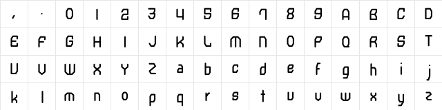 Clockwork normal  glyph index