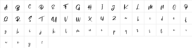 Mosem FREE Regular  glyph index