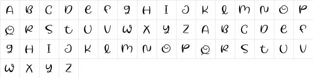 Cheers Mate Demo Regular  glyph index