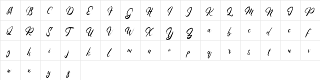 Arlaya FREE Regular  glyph index
