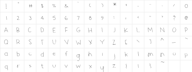 CK Aubrey Regular  glyph index
