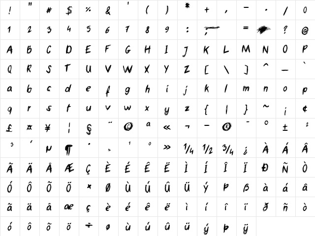 beer money Regular  glyph index