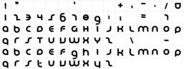 Bickley Script Regular  glyph index