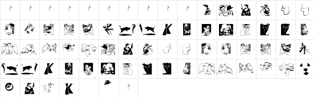 LearnByPablo Regular  glyph index