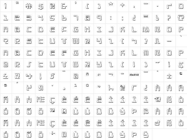 Droid Lover 3D Expanded Expanded  glyph index
