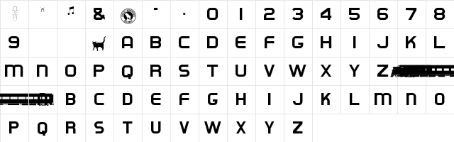 EmpireBuilder Regular  glyph index