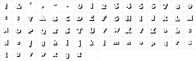 TricorneOutlineSSK Regular  glyph index