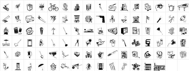 Df Home Improvement ITC Medium  glyph index