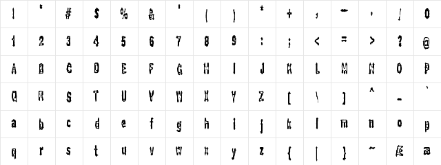 Gasping BRK Regular  glyph index