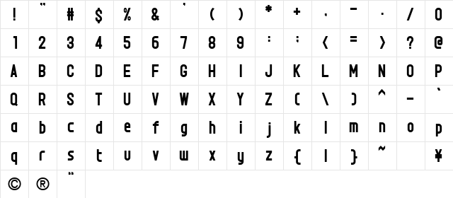 071MKSDBoldB Regular  glyph index