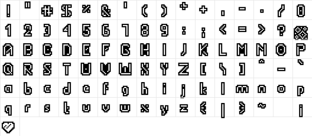 PortableTubeOutl Medium  glyph index