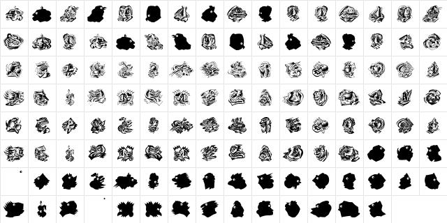 Relative Regular  glyph index