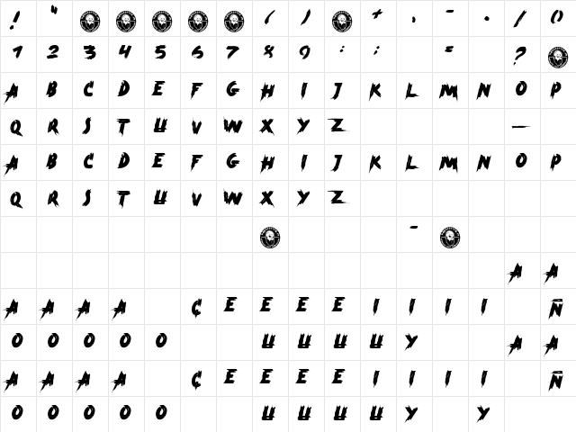 Carnage Movie Poster Regular  glyph index