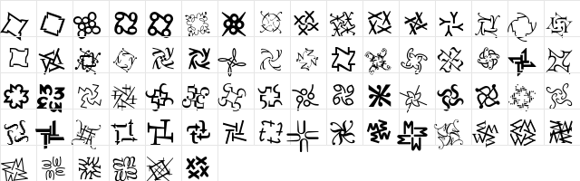 Hypnopaedia Two  glyph index