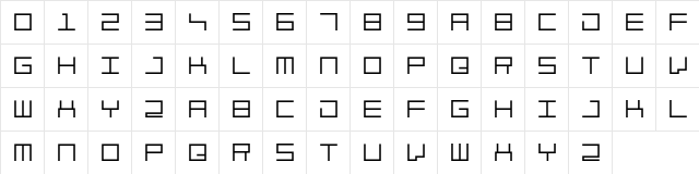 skuare Regular  glyph index