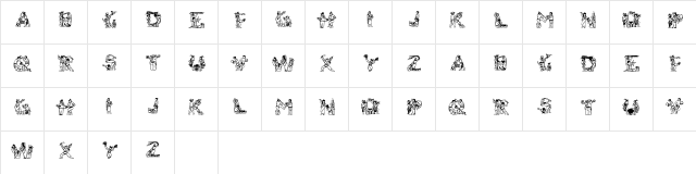 Pangkat_etniko Regular  glyph index