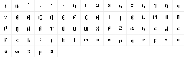 Gold Regular  glyph index