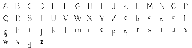 LAROSH Sithal Sans Serif Regular  glyph index