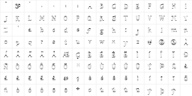 FZ JAZZY 48 HOLLOW Normal  glyph index