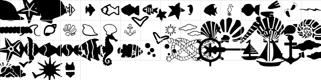 SC By The Sea Regular  glyph index