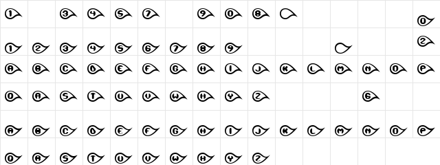 Emperor Ashoka Regular  glyph index