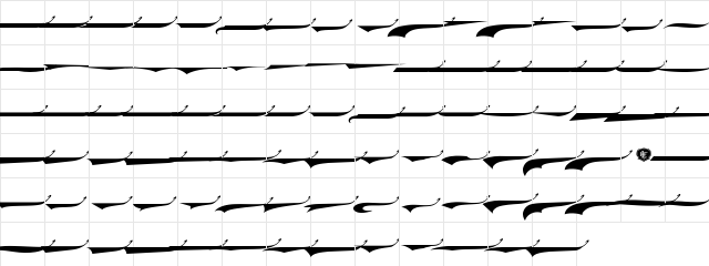 LHF Pilsner Regular  glyph index