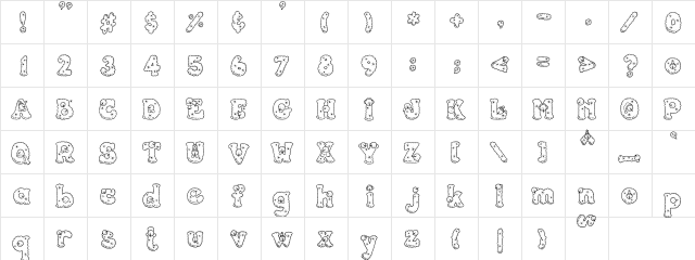 PC Snowballs Regular  glyph index