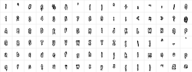 It Lives In The Swamp (BRK) Regular  glyph index
